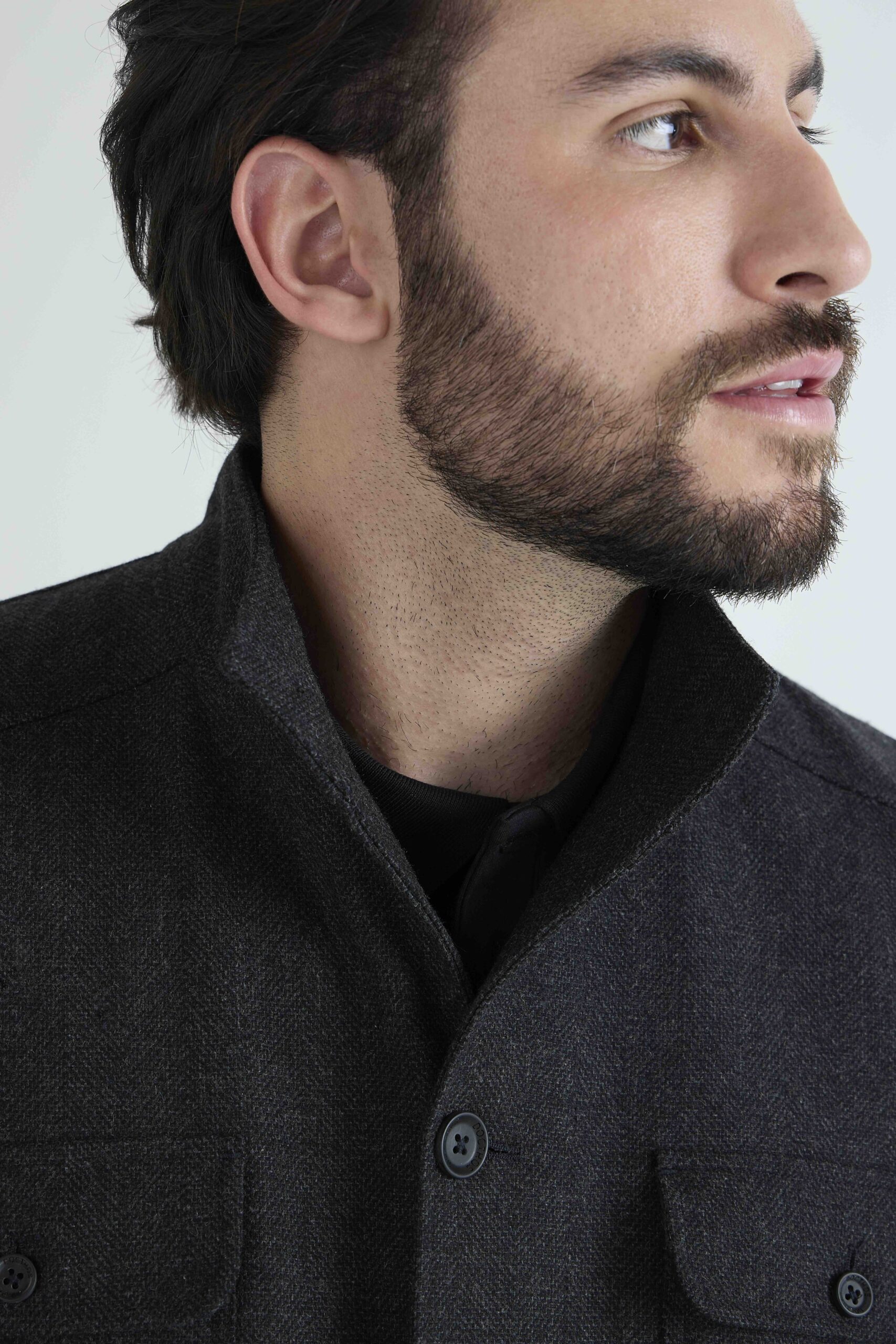 casaco slim masculino de lã
